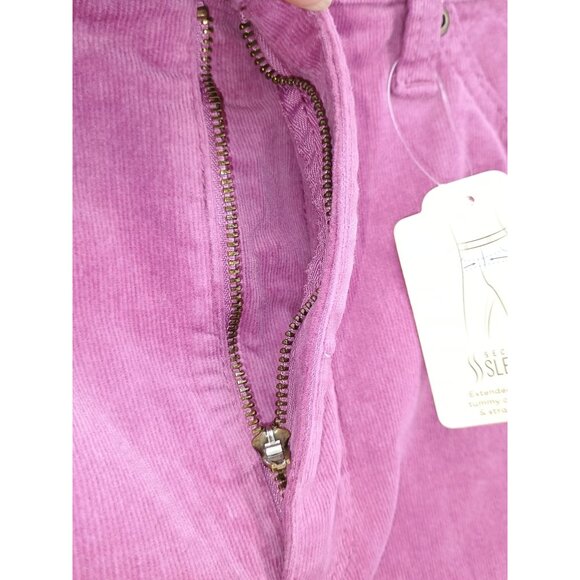 St Johns Bay Womens Bordeaux Rose Pink Corduroy Midi Skirt 12P - Picture 4 of 12